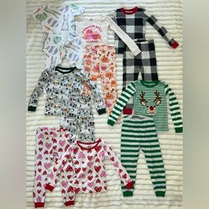 12 Piece Toddler Girl’s Size 3T Pajama Set Bundle